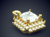 Luxurious Extravagant Diamond Pendant | 3D