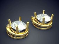 Luxurious Fancy Raindrop-Shaped Earrings | 3D
