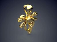 Girly Bow Shaped Pendant | 3D