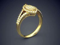 Extravagant Textured Engagement Ring | 3D