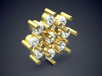 Extravagant Extremely Detailed Flower-like Pendant With Diamonds | 3D