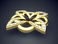 Unique Beautiful Extravagant Golden Flower-like Pendant | 3D