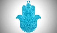 Hamsa Hand Necklace  | 3D