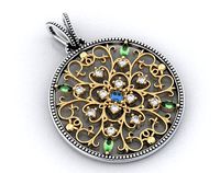 Very stylish pendant patterns with stones 377 | 3D