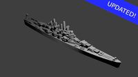 US Cleveland Class Cruiser Warship | 3D