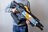 Destiny Light Beware Fusion rifle prop with LEDs | 3D