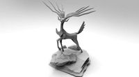 Xerneas POKEMON Stag Statue 3D Print Model | 3D