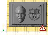 Andres Iniesta - FC Barcelona - 3D print ready frame  | 3D
