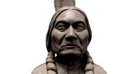 Sitting Bull 3D printable portrait sculpture  | 3D