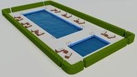 Swimming Pool Scene 3D Model