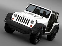 Jeep Wrangler Rubicon 10th Anniversary 2014 3D Model