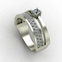 Ring with diamond 04 carat | 3D