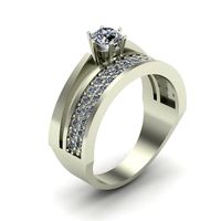 Ring with diamond 0 5 carat | 3D