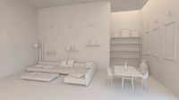 Living Room with furniture 8 x 10 M | 3D