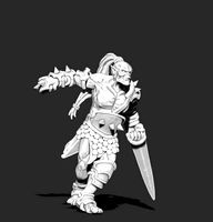 Orc 3D print model - Orc gladiator 35 mm scale | 3D