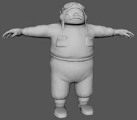 Porco Rosso at T-Pose from Kurenai no Buta 3D print model | 3D