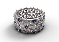 Gold ring Snowflake 3D Model