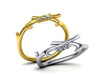 Twig Ring Simple and beautiful Own design 0235 | 3D