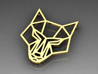 Fox geometric pendant  | 3D
