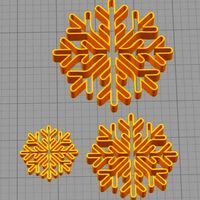 Cookie Cutter Snowflake Copo de Nieve 1 | 3D