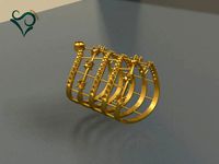 golden ring with stone 3D print model women ring | 3D