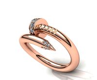 Diamond ring two sizes  | 3D