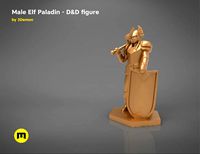 ELF PALADIN CHARACTER GAME FIGURES | 3D