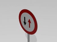 No priority over coming sign 3D Model