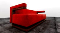 sofa rojo