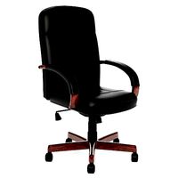 Regency Ethos Mahogany and Black Swivel