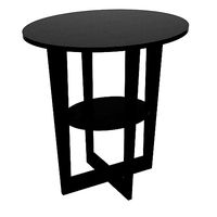 Oval Walnut End Table Furinno