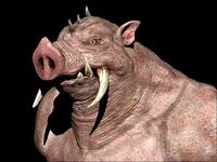 Evil Pig character bust