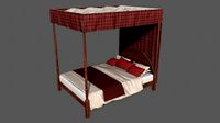 Double Bed Cranberry