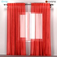 LEYONGEP - transparent pink curtains from flax