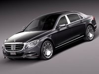 Mercedes Benz S Class Maybach 2016 3D Model