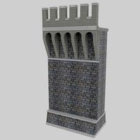 Medieval Wall with Machicolations