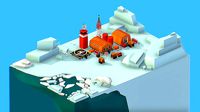 Isometric Polar Station on Glacier Polar Bear