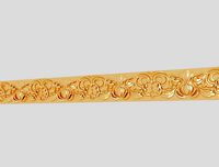 Classic 3D motifs inlaid with gold fram