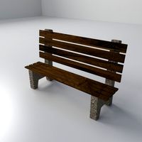 Beach Bench 3D Model