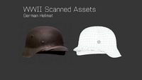 WW2 German Helmet StahlHelm - WW2 Scanned Asset Pack