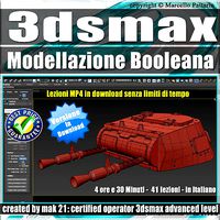 3ds max Modellazione Booleana Tutorial MP4