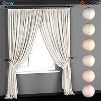 A set of light curtains of flax with pickup in six colors