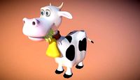 Cartoon Cow low poly