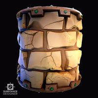 Stylized Desert Bricks - Substance Designer Grap
