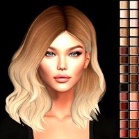 Female hair style rigged 3D model