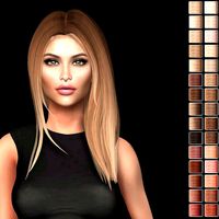 Female hair style rigged 3D model