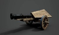 Da Vinci Cannon Game-ready model