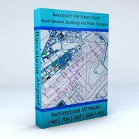 Barcelona El Prat BCN Airport Roads Buildings and Public Trans