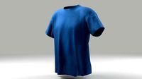 T-shirt 3D model low poly