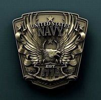 USA NAvy 3d stl model for CNC